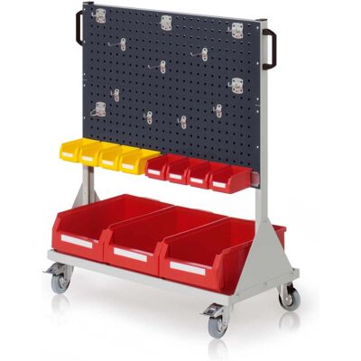 Kappes - RasterMobil - Lochplatten 4x - Schlitzplatten 4x - Mobiler Schrank Kappes - RasterMobil - Lochplatten 4x - Schlitzplatten 4x - Mobiler Schrank