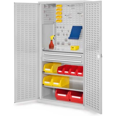 Kappes Schubladenschrank RasterPlan RAL 7035 Mod. 21 Tür innen Schlitzplatten (1460.01.4013) Kappes Schubladenschrank RasterPlan RAL 7035 Mod. 21 Tür innen Schlitzplatten (1460.01.4013)