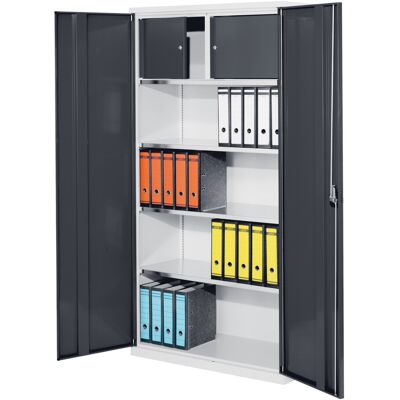 Kappes Systemschrank Serie 500 mit Privatfach RAL 7035/7016 Vollblechtüren 3 Fachböden (1251.04.1024) Kappes Systemschrank Serie 500 mit Privatfach RAL 7035/7016 Vollblechtüren 3 Fachböden (1251.04.1024)
