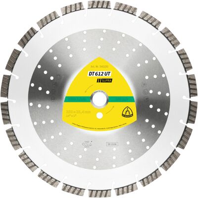Klingspor DT 612 UT Diamanttrennscheiben 300 x 2,8 x 25,4 mm 20 Segmente 40 x 2,8 x 12 mm Standard Turbo (340229) Klingspor DT 612 UT Diamanttrennscheiben 300 x 2,8 x 25,4 mm 20 Segmente 40 x 2,8 x 12 mm Standard Turbo (340229)