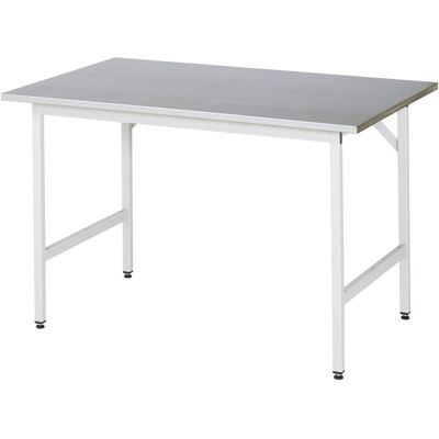RAU Höhenverstellbarer Arbeitstisch - 800-850mm, 1250x800mm, Stahl, Hellgrau RAU Höhenverstellbarer Arbeitstisch - 800-850mm, 1250x800mm, Stahl, Hellgrau