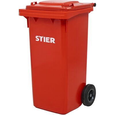 STIER 2-Rad-Müllgroßbehälter 120 l rot BxTxH 475x550x930 mm (905360) STIER 2-Rad-Müllgroßbehälter 120 l rot BxTxH 475x550x930 mm (905360)