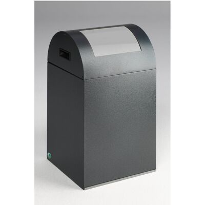VAR Abfalleimer - 43L, Silber, Automatikdeckel, Langlebig VAR Abfalleimer - 43L, Silber, Automatikdeckel, Langlebig