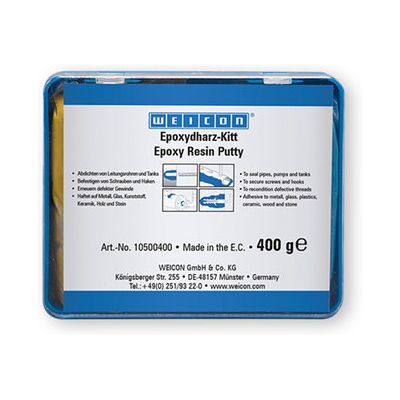 Weicon 400 g Epoxidharz-Kitt - Hohe Widerstandsfähigkeit, Vielseitig, Metallhaftend Weicon 400 g Epoxidharz-Kitt - Hohe Widerstandsfähigkeit, Vielseitig, Metallhaftend