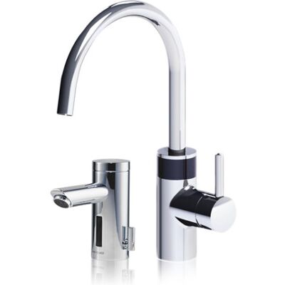 Clage Waschtisch-Armatur AEB-C, 6 V-Bat., ch, berührl, el gesteu. (1100-04260) Clage Waschtisch-Armatur AEB-C, 6 V-Bat., ch, berührl, el gesteu. (1100-04260)