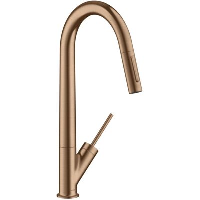Hansgrohe Spültisch-Einhebelmischer 270 Axor Starck mit Ausziehbrause, brushed red gold (10821310) Hansgrohe Spültisch-Einhebelmischer 270 Axor Starck mit Ausziehbrause, brushed red gold (10821310)