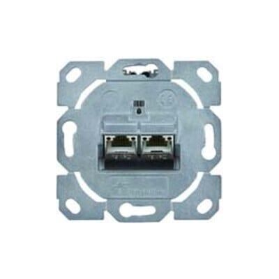 Telegärtner Netzwerkdose - 6A, Silber, T568B, 2 Module Telegärtner Netzwerkdose - 6A, Silber, T568B, 2 Module