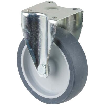 BS Rollen Bockrolle, Durchmesser 80mm, B 21mm 50kg, A210.A80 mit Anschraubplatte, grau (A210.A80.080) BS Rollen Bockrolle, Durchmesser 80mm, B 21mm 50kg, A210.A80 mit Anschraubplatte, grau (A210.A80.080)