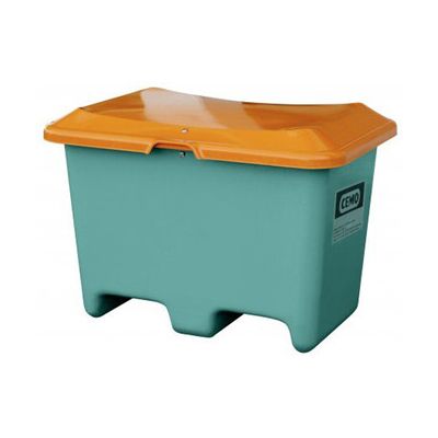 CEMO Streugutbehälter Plus3 400 Liter unterfahrbar ohne Entnahme grün/orange (10580) CEMO Streugutbehälter Plus3 400 Liter unterfahrbar ohne Entnahme grün/orange (10580)