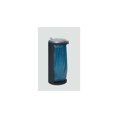 VAR - Stahlblech-Abfallsammler 120 L - Anthrazit - Silberner Deckel - Abfallsammler VAR - Stahlblech-Abfallsammler 120 L - Anthrazit - Silberner Deckel - Abfallsammler