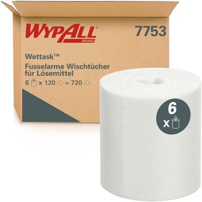 WYPALL Wettask™ Reinig.tücher fusselarm Lösungsmittel, weiß 120 Tücher auf (7753) WYPALL Wettask™ Reinig.tücher fusselarm Lösungsmittel, weiß 120 Tücher auf (7753)
