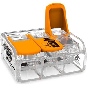 WAGO Compact-Verbindungsklemme für flexible und starre Leiter bis zu einem Querschnitt von bis zu 6 qmm, Anzahl Leiter pro Klemmstelle:3, Typ:221-613) WAGO Compact-Verbindungsklemme für flexible und starre Leiter bis zu einem Querschnitt von bis zu 6 qmm, Anzahl Leiter pro Klemmstelle:3, Typ:221-613)
