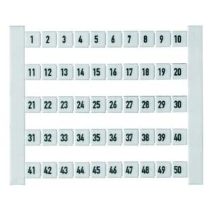 Weidmüller DEK 5 FW Klemmenmarkierer mit Zahlen, horizontale Ausrichtung, 5 mm Rastermaß, 473460001 (0454820) Weidmüller DEK 5 FW Klemmenmarkierer mit Zahlen, horizontale Ausrichtung, 5 mm Rastermaß, 473460001 (0454820)