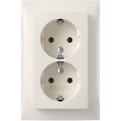 Berker Doppelsteckdose E Weiß Glänzend - Elektrosteckdose Berker Doppelsteckdose E Weiß Glänzend - Elektrosteckdose
