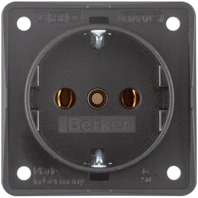 Berker Schuko-Steckd.anth m.Schraubklemmen 941852505) Berker Schuko-Steckd.anth m.Schraubklemmen 941852505)