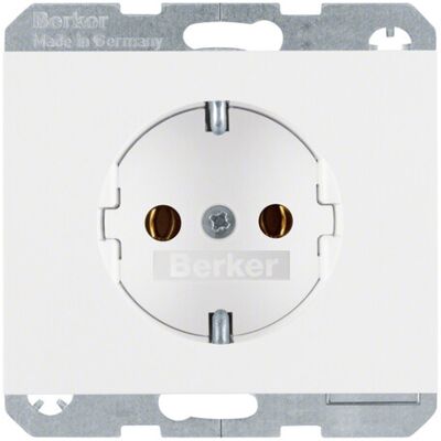 Berker SCHUKO-Steckdose pws/gl 47157009) Berker SCHUKO-Steckdose pws/gl 47157009)