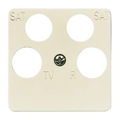 Busch-Jaeger Weiße 4-Module Antennenplatte - IP20 Koaxialbuchse Abdeckung Busch-Jaeger Weiße 4-Module Antennenplatte - IP20 Koaxialbuchse Abdeckung