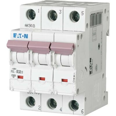 Eaton PXL-C32/3 Leitungsschutzschalter - 3P, 32A, C-Charakteristik Eaton PXL-C32/3 Leitungsschutzschalter - 3P, 32A, C-Charakteristik