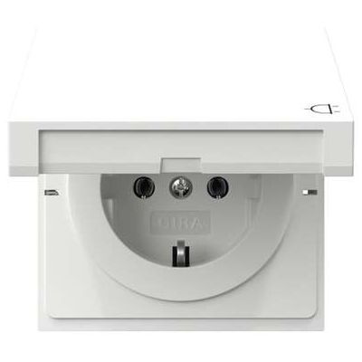 Gira SCHUKO-Steckdose gn 445470 Schutzkontakt 16A 250V Reinweiß) Gira SCHUKO-Steckdose gn 445470 Schutzkontakt 16A 250V Reinweiß)