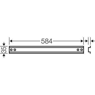 Hensel MITS60 Stahl-Hutprofilschiene - 584mm - Tragschiene Hensel MITS60 Stahl-Hutprofilschiene - 584mm - Tragschiene