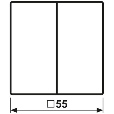Jung Wippe A595SWM - Schalter, schwarz, stoßfest Thermoplast, 55x55 mm Jung Wippe A595SWM - Schalter, schwarz, stoßfest Thermoplast, 55x55 mm