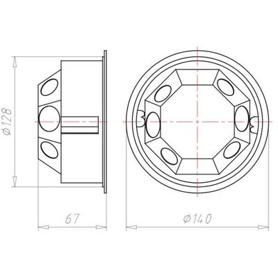Kaiser 9073-01 - Runde Kunststoff Hohlwanddose Kaiser 9073-01 - Runde Kunststoff Hohlwanddose
