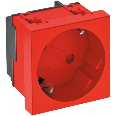OBO Bettermann 6120079 Roter Steckdosen-Einsatz - Elektrischer Anschluss OBO Bettermann 6120079 Roter Steckdosen-Einsatz - Elektrischer Anschluss