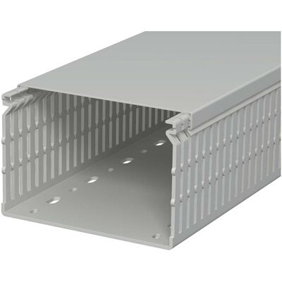 OBO Bettermann Kabelkanal - 2000mm, PVC, Steingrau - Elektrische Verkabelung OBO Bettermann Kabelkanal - 2000mm, PVC, Steingrau - Elektrische Verkabelung