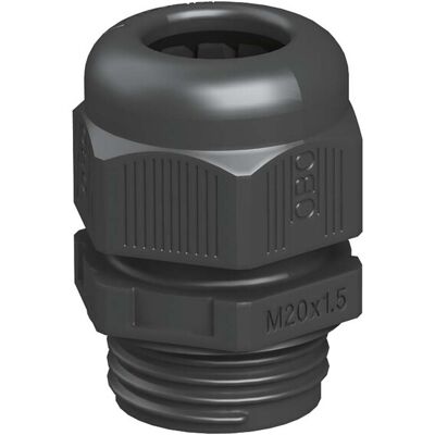 OBO Bettermann Kabelverschraubung M32 - IP68, Schwarz, Gerade OBO Bettermann Kabelverschraubung M32 - IP68, Schwarz, Gerade