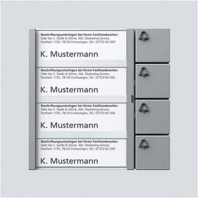 Siedle&Söhne; Tasten-Modul si/met TM 612-4 SM (200035528-00) Siedle&Söhne; Tasten-Modul si/met TM 612-4 SM (200035528-00)
