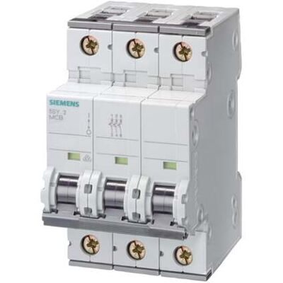 Siemens Leitungsschutzschalter - 3P, 63A, Typ C, 10kA Siemens Leitungsschutzschalter - 3P, 63A, Typ C, 10kA