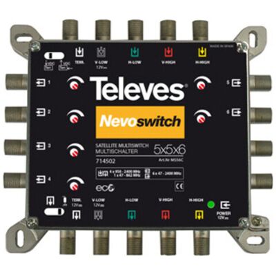 Televes Multischalter mit 5 Eingängen - Sat-Zubehör Televes Multischalter mit 5 Eingängen - Sat-Zubehör