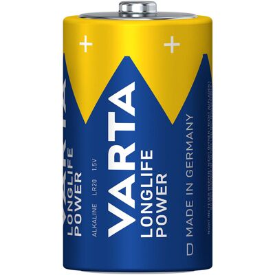 Varta LR20 Alkalibatterie - D Größe - 16500mAh - Hochleistung Varta LR20 Alkalibatterie - D Größe - 16500mAh - Hochleistung