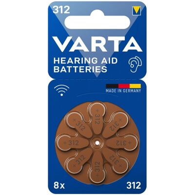 Varta 312 Zink-Luft Hörgerätebatterie - Zuverlässige, Langlebige Energie Varta 312 Zink-Luft Hörgerätebatterie - Zuverlässige, Langlebige Energie