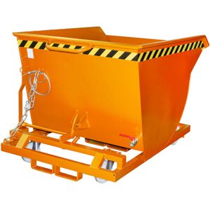 Eurokraft pro Abfallbehälter - 0,5 m³, Gelb-Orange, Kippbar Eurokraft pro Abfallbehälter - 0,5 m³, Gelb-Orange, Kippbar