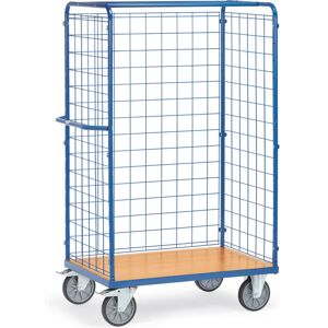 fetra 8581-1 Paketwagen aus Stahlrohr mit Holzplattform und Drahtgitterwänden (Tragkraft:600 kg, TPE-Reifen) für Pakettransport) fetra 8581-1 Paketwagen aus Stahlrohr mit Holzplattform und Drahtgitterwänden (Tragkraft:600 kg, TPE-Reifen) für Pakettransport)