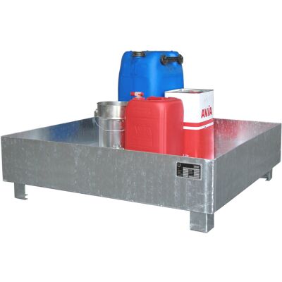 Eurokraft pro Stahl-Abflussrinne - Galvanisiert - 415L - 1200x1200x415 mm Eurokraft pro Stahl-Abflussrinne - Galvanisiert - 415L - 1200x1200x415 mm
