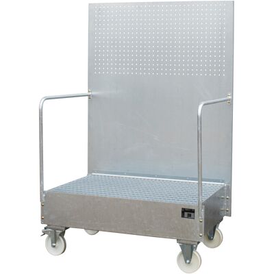 EUROKRAFTpro Mobile Tropfschale mit Perforierten Stahlwänden - 2x200L Fässer EUROKRAFTpro Mobile Tropfschale mit Perforierten Stahlwänden - 2x200L Fässer