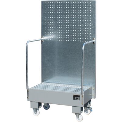 Eurokraft Pro Mobiler Stahl-Abfallbehälter - 2x60L - Grau Eurokraft Pro Mobiler Stahl-Abfallbehälter - 2x60L - Grau