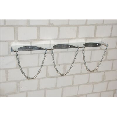 Bauer Gasflaschen-Wandhalterung - Für 3 Flaschen - Stahl, Feuerverzinkt Bauer Gasflaschen-Wandhalterung - Für 3 Flaschen - Stahl, Feuerverzinkt