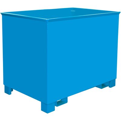 Eurokraft Pro Sammelbehälter - 840 x 1240 x 975 mm - Stahl, Blau, 3-stufig stapelbar Eurokraft Pro Sammelbehälter - 840 x 1240 x 975 mm - Stahl, Blau, 3-stufig stapelbar