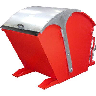 Eurokraft pro Container - 1 m³, feuerrot, Stahl Eurokraft pro Container - 1 m³, feuerrot, Stahl