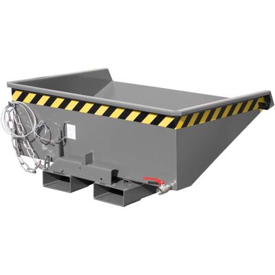 Eurokraft Pro Mini Abfallbehälter - 0,275 m³, Stahl, Grau, Modell Eurokraft Pro Mini Abfallbehälter - 0,275 m³, Stahl, Grau, Modell