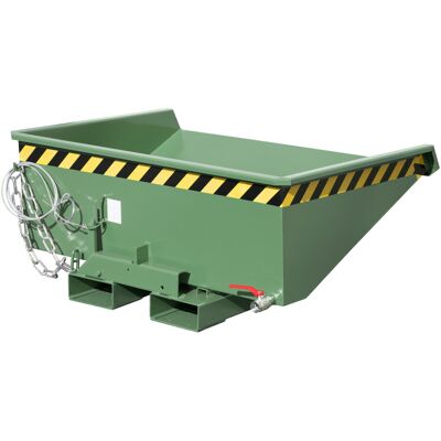 Eurokraft pro Mini Müllcontainer - Kapazität 0,275m³ - Stahl, Grün RAL 6011 Eurokraft pro Mini Müllcontainer - Kapazität 0,275m³ - Stahl, Grün RAL 6011