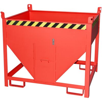 Eurokraft pro Silotank - 0,5m³, Front-Schiebelid, Feuerrot Eurokraft pro Silotank - 0,5m³, Front-Schiebelid, Feuerrot