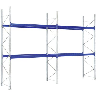 Bito Paletten-Komplettregal-Set P1 mit 2 Ebenen H4500xT1100xL22700 mm 600 kg, unmontiert enzianblau (42185) Bito Paletten-Komplettregal-Set P1 mit 2 Ebenen H4500xT1100xL22700 mm 600 kg, unmontiert enzianblau (42185)