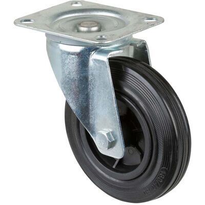 BS Rollen Lenkrolle L400.B40 Rad D 160mm 135kg, Stahl verzinkt (L400.B40.160) BS Rollen Lenkrolle L400.B40 Rad D 160mm 135kg, Stahl verzinkt (L400.B40.160)