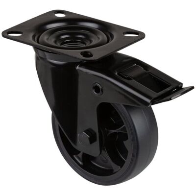 BS Rollen Lenkrolle L820.B44.101.06 mit Platte, Ø 100 B 32mm, 110kg TPR) BS Rollen Lenkrolle L820.B44.101.06 mit Platte, Ø 100 B 32mm, 110kg TPR)