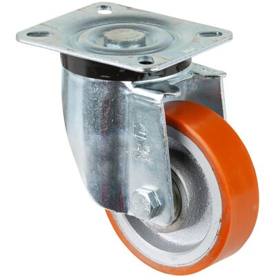 BS Rollen Lenkrolle N100.C10 mit Platte, Ø 100, B 30mm 300kg Guss-Polyurethan (N100.C10.101) BS Rollen Lenkrolle N100.C10 mit Platte, Ø 100, B 30mm 300kg Guss-Polyurethan (N100.C10.101)