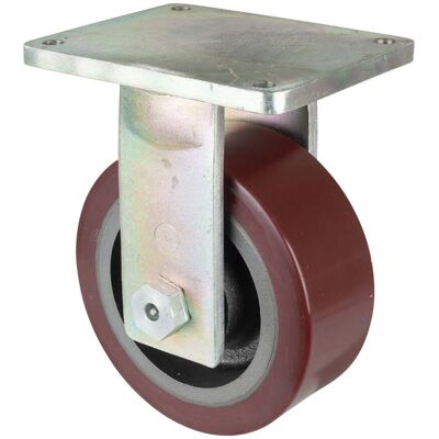 BS Schwerlast-Bockrolle D.250mm Trgf. 2200kg Guß-Polyurethan Platte L255xB200mm ; BS Rollen (RR110.C10.253) BS Schwerlast-Bockrolle D.250mm Trgf. 2200kg Guß-Polyurethan Platte L255xB200mm ; BS Rollen (RR110.C10.253)